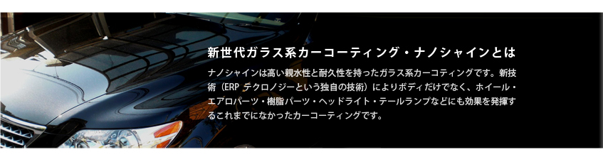 カーコーティング事業（自動車・カーボディ・ガラス）